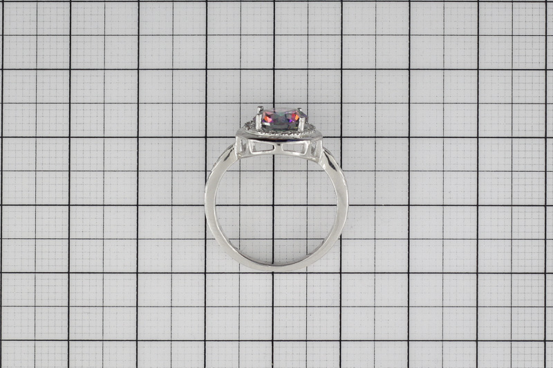 Paveikslėlis Sidabrinis žiedas su cirkoniais 17,5 mm