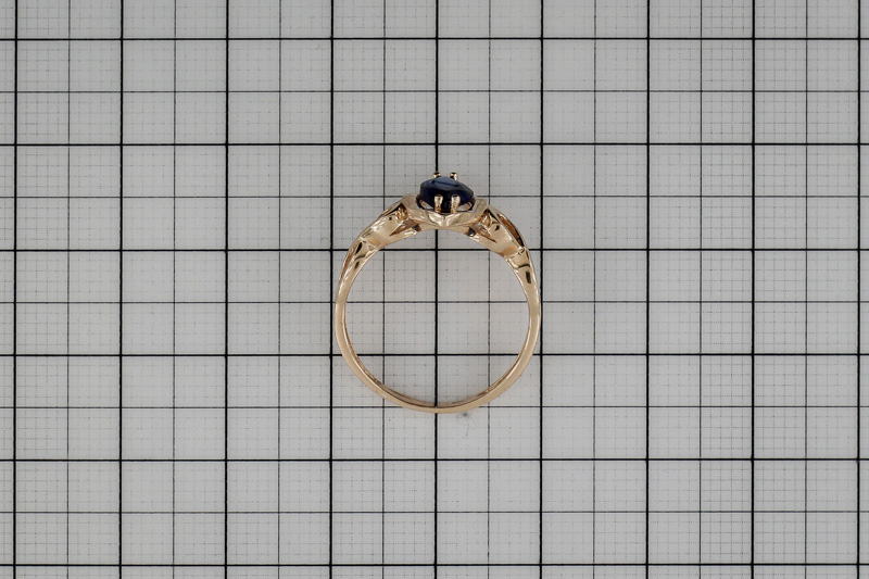 Изображение Золотое кольцо с топазом London 17 мм