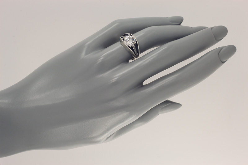 Paveikslėlis Sidabrinis žiedas su cirkoniu 18,5 mm