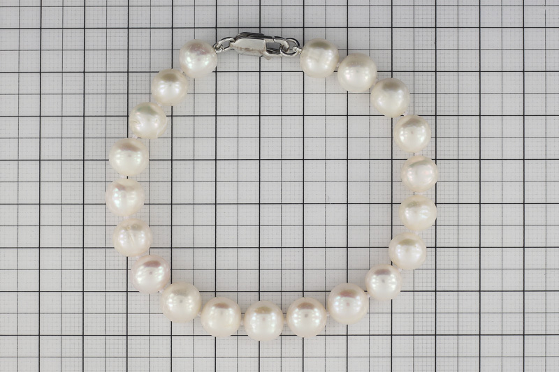 Paveikslėlis Sidabrinė apyrankė su perlais 20 cm