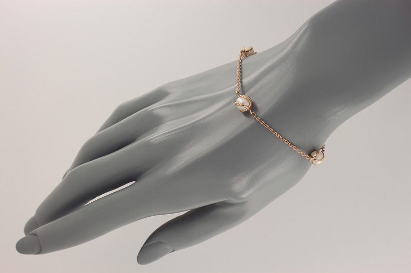 Paveikslėlis Auksinė apyrankė su perlais 20 cm