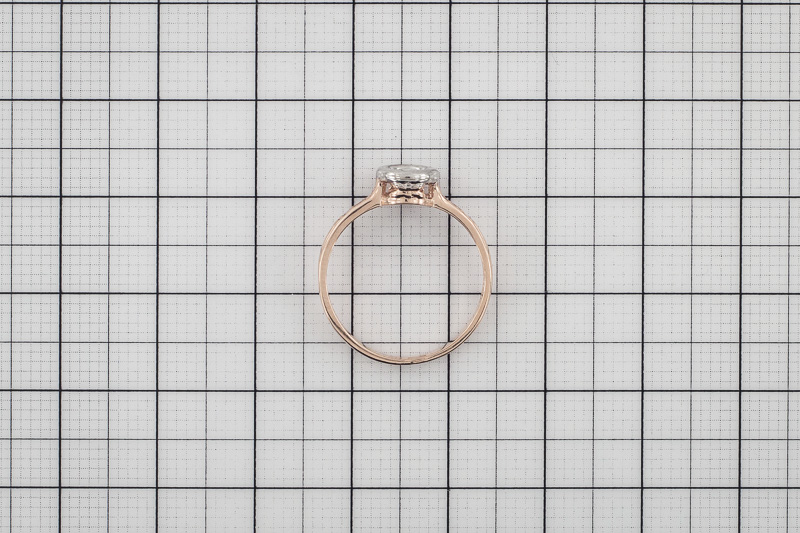 Paveikslėlis Auksinis žiedas su cirkoniais 16 mm