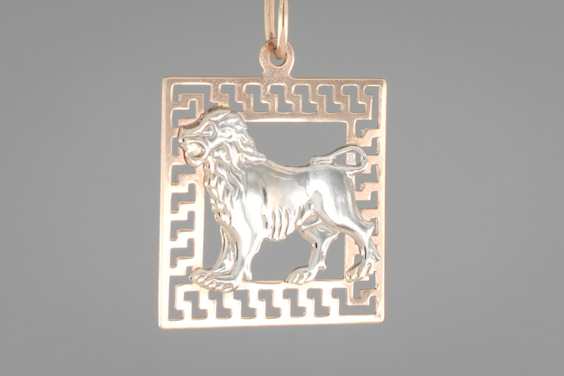 Изображение Золотая подвеска - зодиак лев
