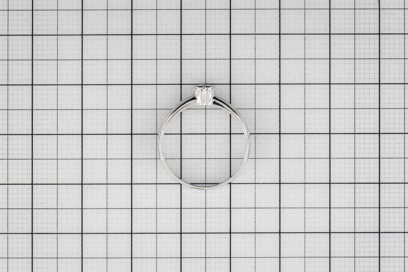Изображение Кольцо из белого золота с цирконом 16,5 мм