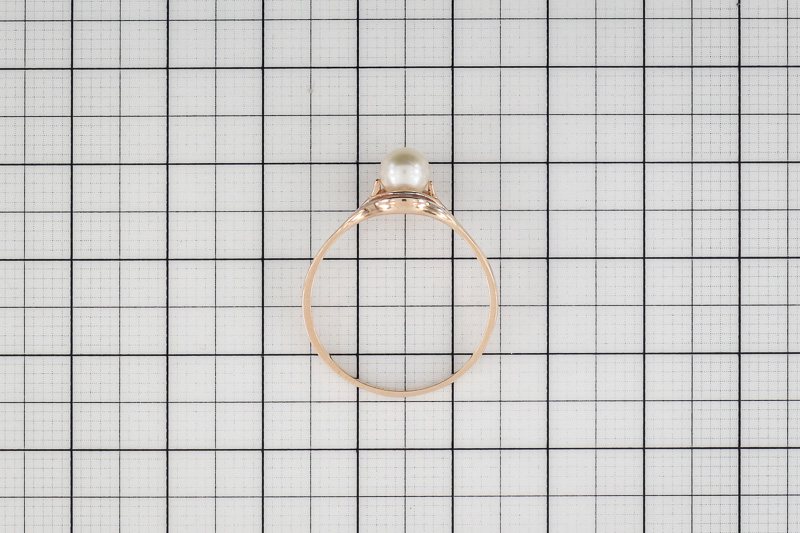Изображение Золотое кольцо с жемчугом 18,5 мм
