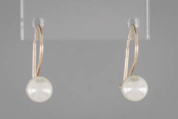Paveikslėlis Auksiniai auskarai su perlais