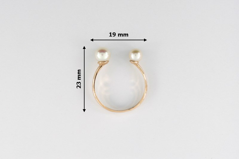 Paveikslėlis Auksinis žiedas su perlais