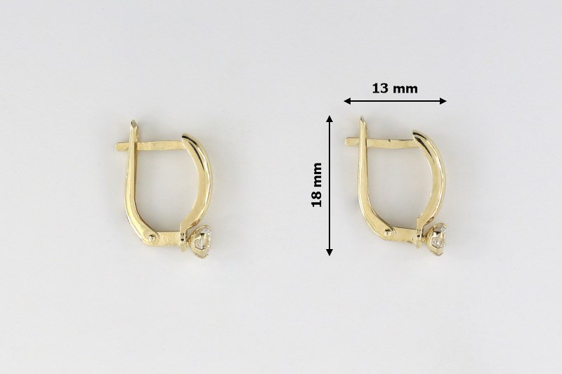 Paveikslėlis Geltono aukso auskarai su cirkoniais
