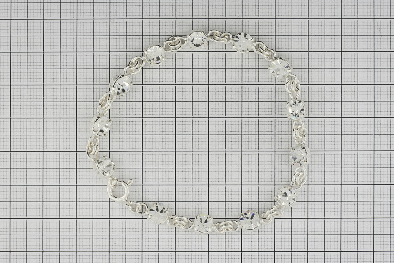 Изображение Серебряный браслет с цирконами 19,5 см