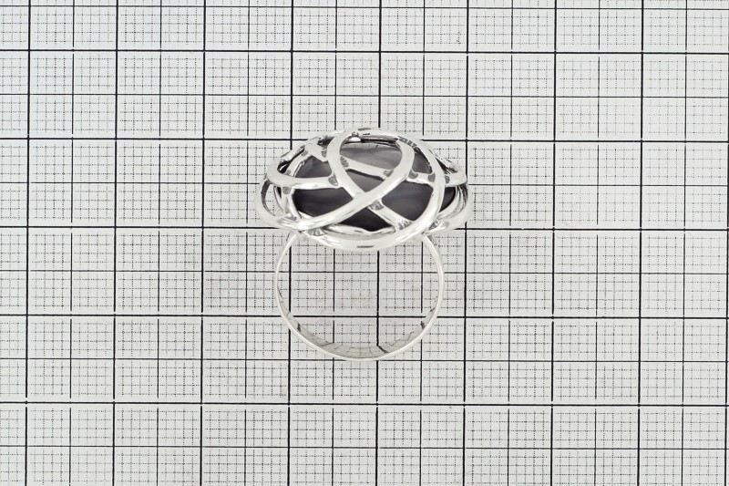 Изображение Серебряное кольцо с кошачим глазом