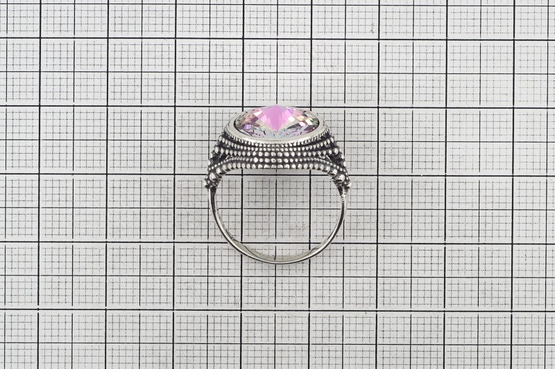 Paveikslėlis Sidabrinis žiedas su Swarovski kristalu 18 mm