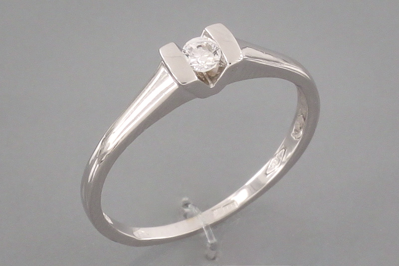 Paveikslėlis Balto aukso žiedas su cirkoniu 16,5 mm