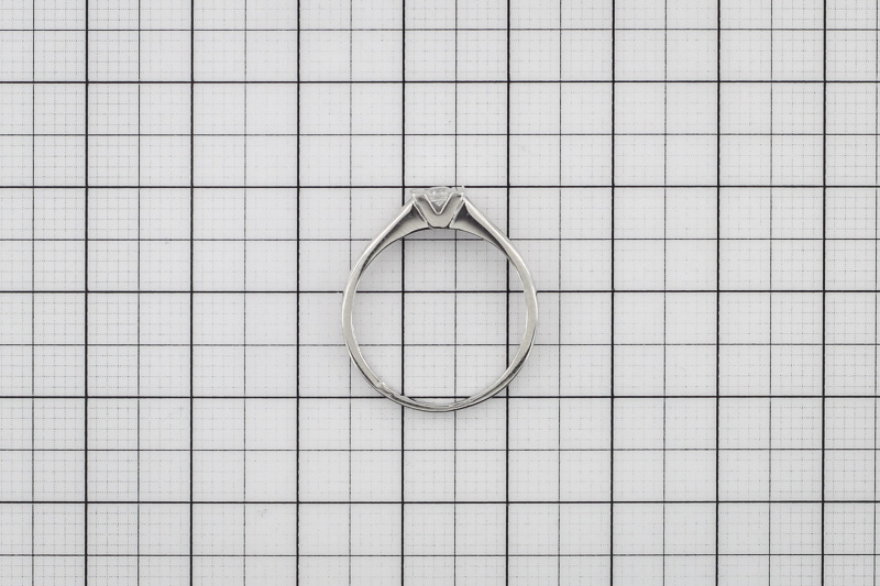Изображение Кольцо из белого золота с цирконом 16,5 мм