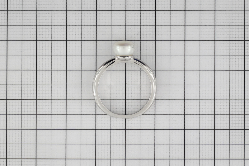 Paveikslėlis Sidabrinis žiedas su perlu 17,5 mm