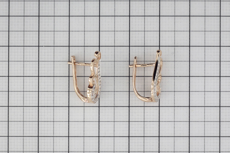 Paveikslėlis Auksiniai auskarai su cirkoniais