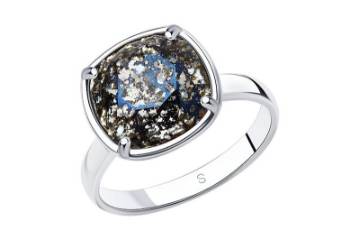 Изображение Серебряное кольцо с кристаллом Swarovski