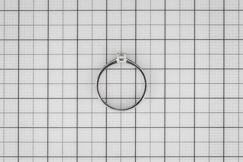 Изображение Кольцо из белого золота с цирконом 15,5 мм
