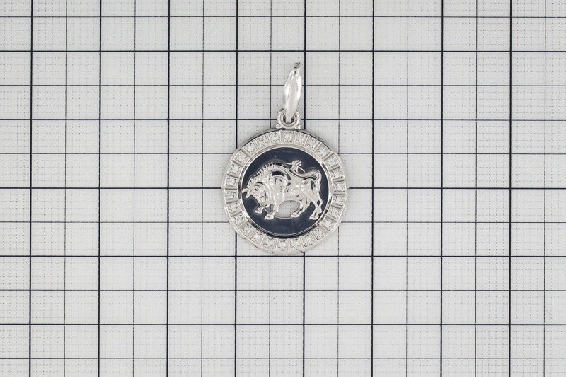 Изображение Серебряная подвеска с цирконами "Телец"