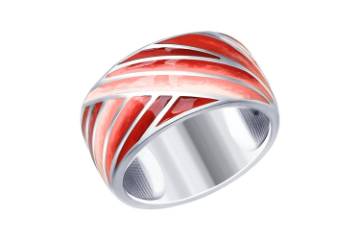 Изображение Серебряное кольцо с эмалью