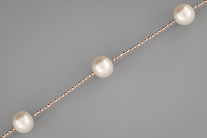 Paveikslėlis Auksinė apyrankė su perlais 17,5-19,5 cm
