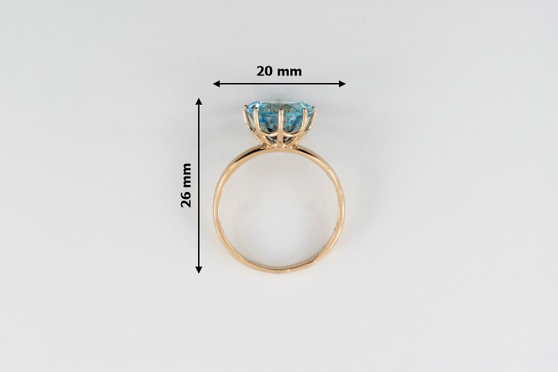 Изображение Золотое кольцо с топазом