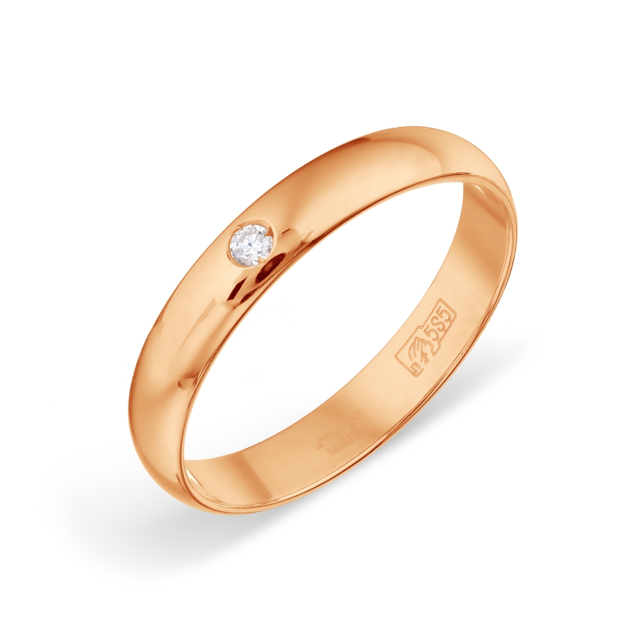 Изображение Обручальное кольцо с бриллиантом 17,5 мм