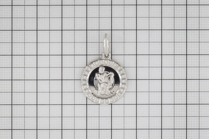 Изображение Серебряная подвеска с цирконами "Водолей"