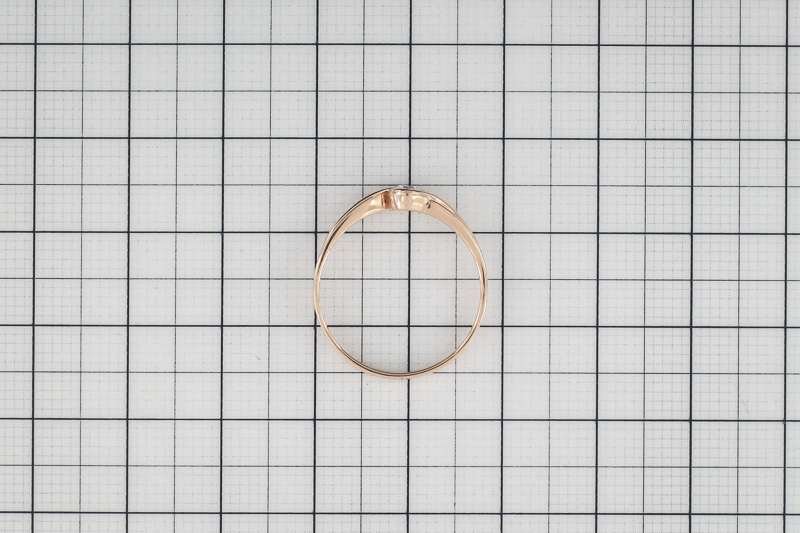 Paveikslėlis Auksinis žiedas su briliantu 17 mm