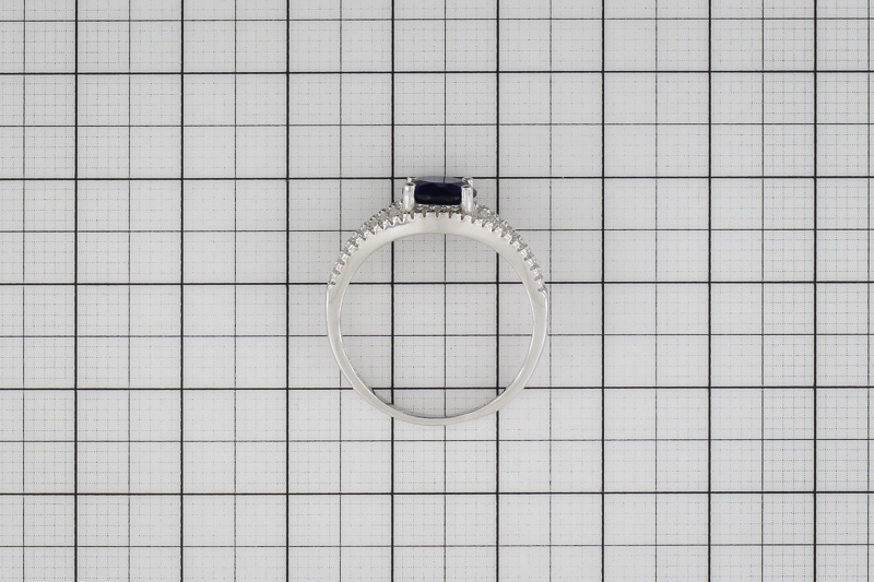 Paveikslėlis Sidabrinis žiedas su cirkoniais 19 mm