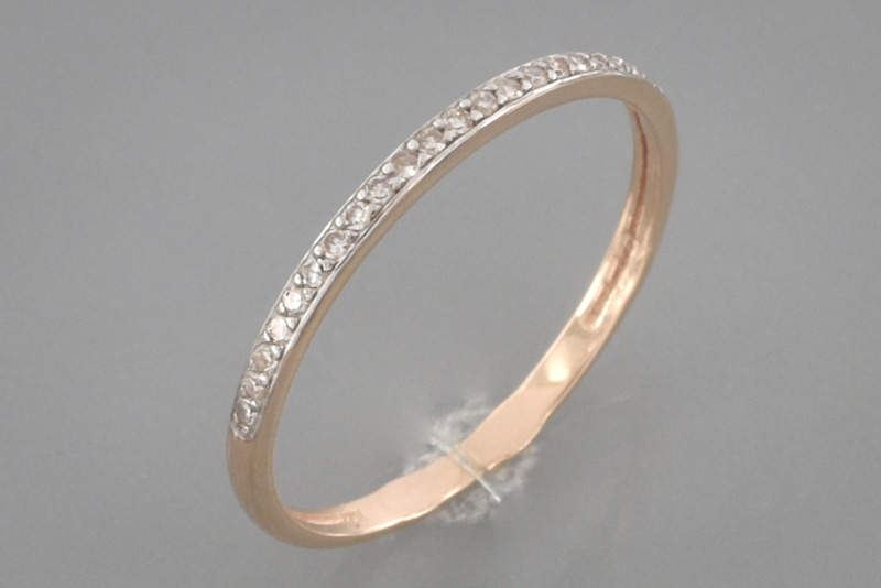 Изображение Золотое кольцо с бриллиантами 17 мм
