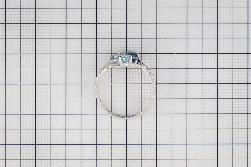 Paveikslėlis Sidabrinis žiedas su topazais ir London topazais 18 mm