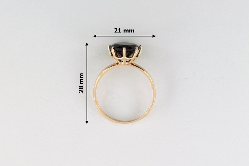 Paveikslėlis Auksinis žiedas su granatu