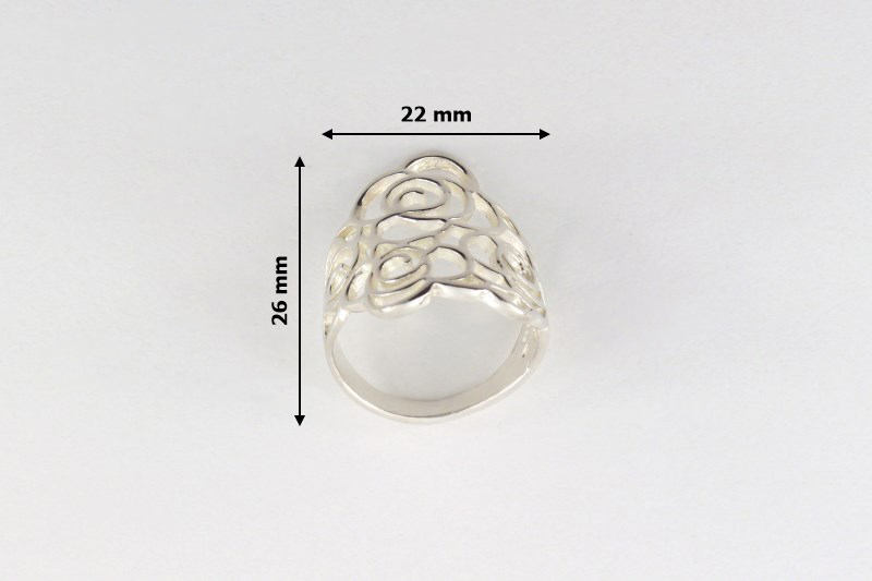 Изображение Серебряное кольцо 18 мм