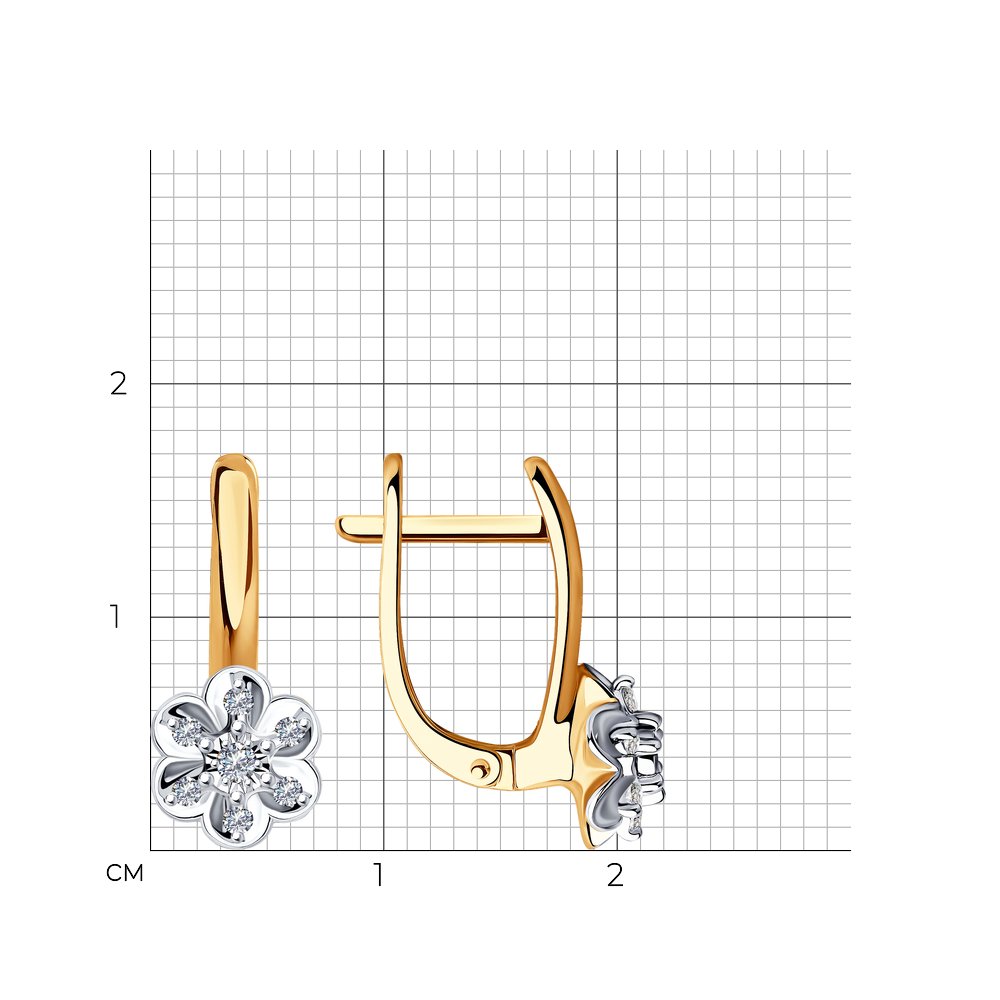 Изображение Золотые серьги с бриллиантами