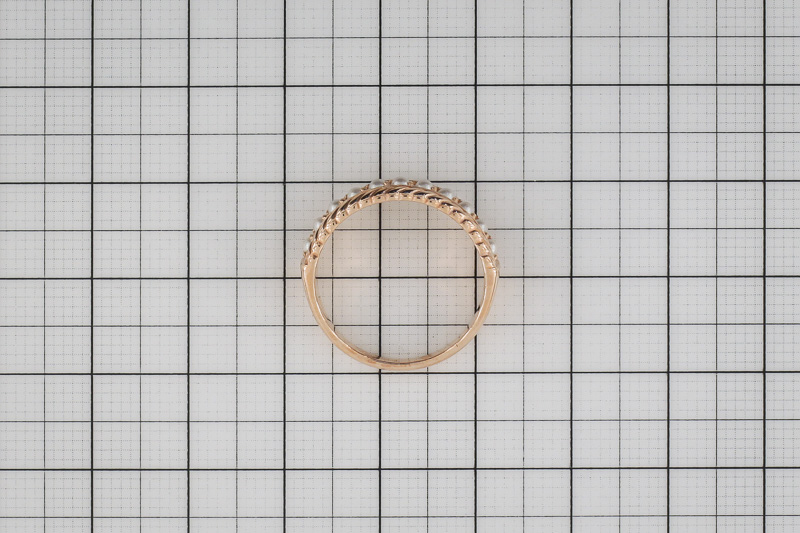 Изображение Кольцо из позолоченного серебра с синт. жемчугом 19 мм