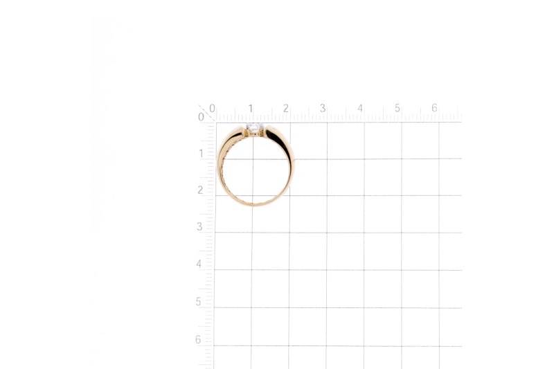 Paveikslėlis Auksinis žiedas su cirkoniu 18 mm