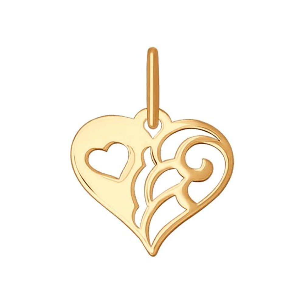 Изображение Золотая подвеска "Сердце"