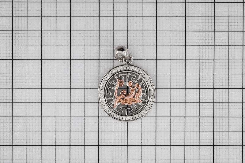 Изображение Серебряная подвеска с цирконами "Водолей"