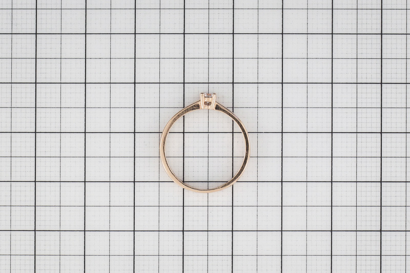 Изображение Золотое кольцо с цирконом 16 мм