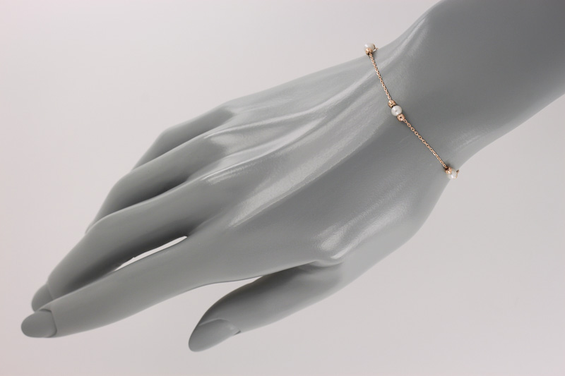 Paveikslėlis Auksinė apyrankė su perlais 16,5-19 cm
