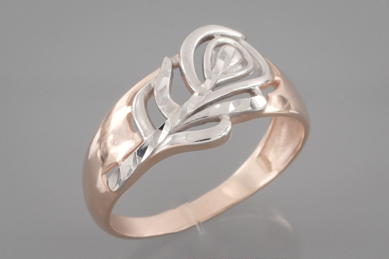 Paveikslėlis Paauksuotas sidabrinis žiedas 18 mm