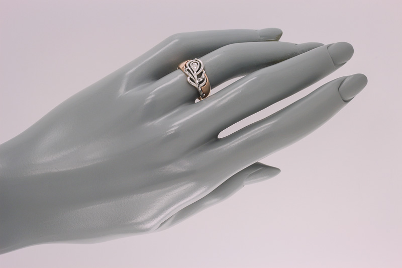 Paveikslėlis Paauksuotas sidabrinis žiedas 18 mm