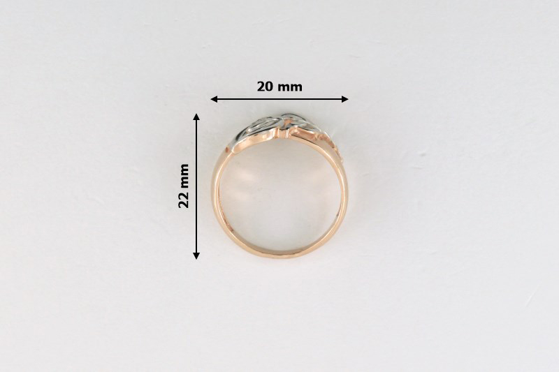 Изображение Кольцо из позолоченного серебра 18 мм