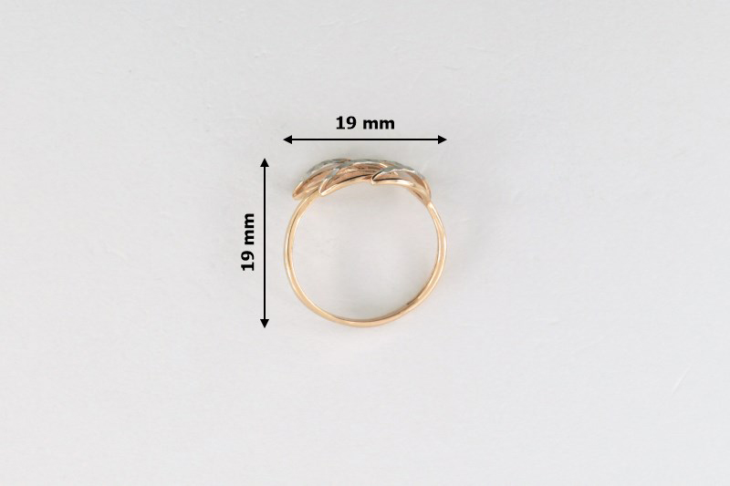 Paveikslėlis Paauksuotas sidabrinis žiedas 17,5 mm