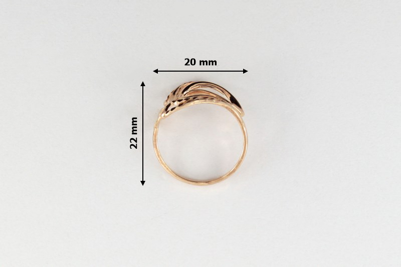 Изображение Кольцо из позолоченного серебра 17,5 мм