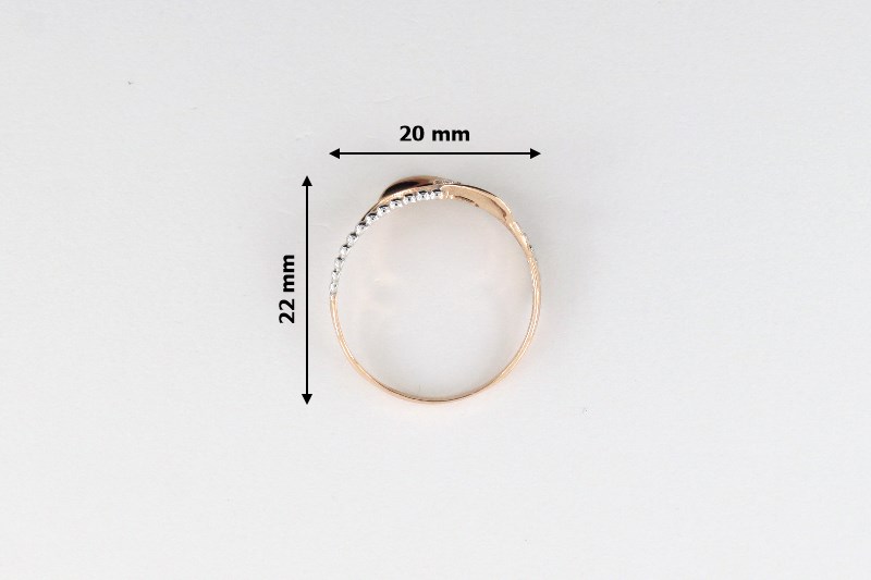 Paveikslėlis Auksinis žiedas su cirkoniu 18,5 mm