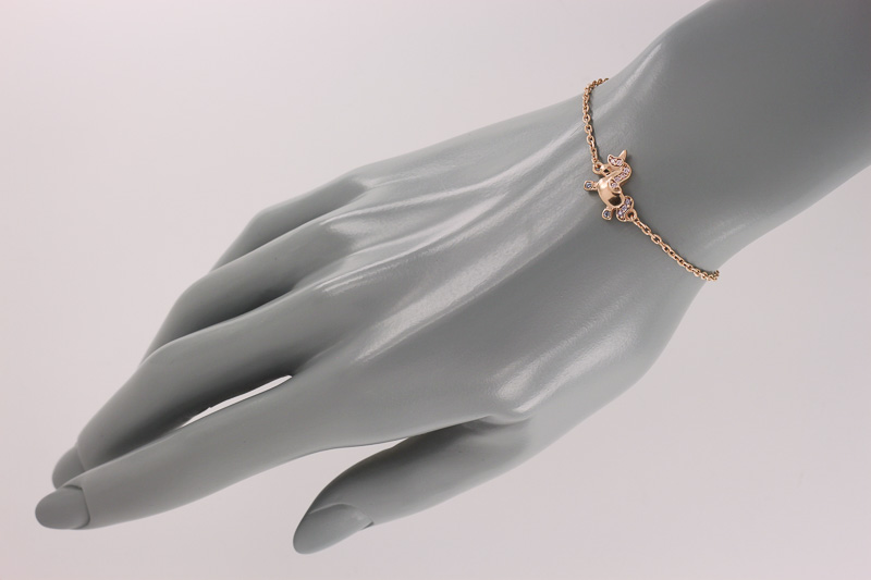 Изображение Браслет из позолоченного серебра с цирконами и шпинелями 15 см