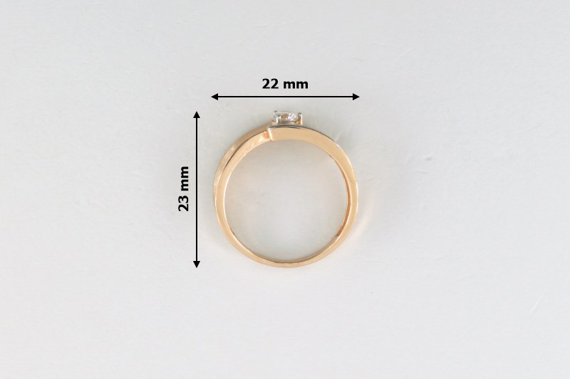 Изображение Кольцо из позолоченного серебра с цирконами