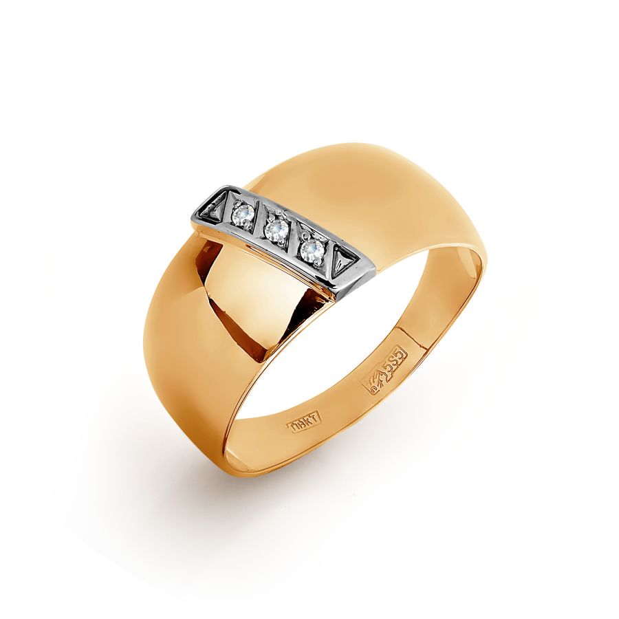 Изображение Золотое кольцо с цирконами