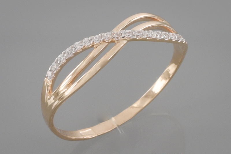Изображение Золотое кольцо с цирконами